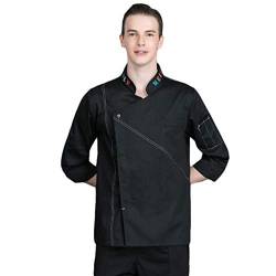 Dooxii Unisex Herren Damen Herbst Winter Langarm Kochjacke Tops Mode Atmungsaktiv Kuchen Backen Küche Hotel Uniform Berufsbekleidung von Dooxii