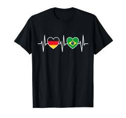 Deutschland und Brasilien Deutsch Brasilianische Flaggen T-Shirt von Doppelte Staatsbürgerschaft Kleidung und Geschenke