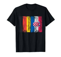 Deutschland und Kroatien Croatia Kroatisch Flagge Flaggen T-Shirt von Doppelte Staatsbürgerschaft Kleidung und Geschenke