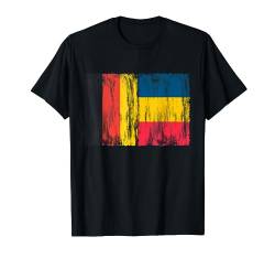Deutschland und Rumänien Rumänisch Flaggen Fahnen Rumänisch T-Shirt von Doppelte Staatsbürgerschaft Kleidung und Geschenke