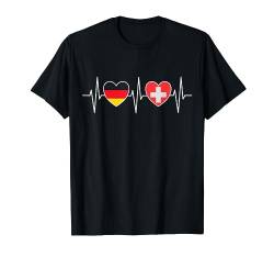 Deutschland und Schweiz Deutsch Schweizerisch Fahne Flaggen T-Shirt von Doppelte Staatsbürgerschaft Kleidung und Geschenke