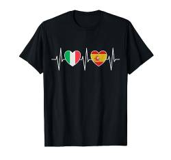 Italien und Spanien Spanische Fahne Flaggen T-Shirt von Doppelte Staatsbürgerschaft Kleidung und Geschenke