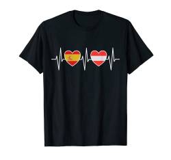 Spanien und Österreich Österreichische Fahne Flaggen T-Shirt von Doppelte Staatsbürgerschaft Kleidung und Geschenke