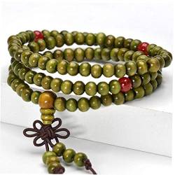 Dorime Naturperle Rosenkranz Rosenkranz Spicy Armband buddhistische Perlen-Halskette chinesische Knoten Elastizität buddhistischer Rosenkranz Armband Wrist Grün von Dorime