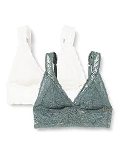 DORINA Damen LANA-2PP Bra, Grün/Elfenbeinfarben, XXL (2er Pack) von Dorina