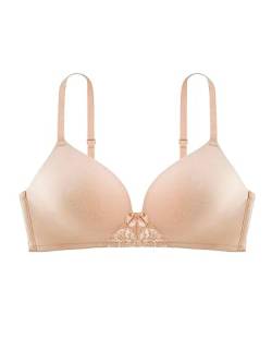 Dorina Damen Bügelloser Soft-BH Michelle D17196A, Einfarbig, Gr. 70D, Beige (Nude B60) von Dorina