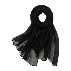 Dorjuli Damen Schal Stola Halstuch Sommerschals- Einfarbig Schal Eleganter Boho Schulter-Tuch Schals für Frauen Leichter Seidenschals Damen eide Leicht Seidentuch Bandana von Dorjuli