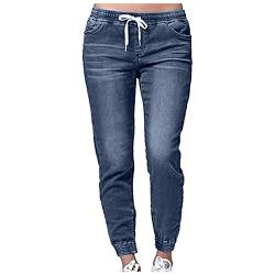 Dorjuli Schlupfjeans Jeans Damen Sexy Mid Waist Jeanshosen Casual Lochjeans Freizeithose Schlaghose 90er Jahre Hose Basic Hosen aus Denim Plus Size Mom Jeans Lange Sport Straight Strandhose von Dorjuli