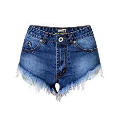 DorkasDE Damen Hotpants Jeans Shorts Kurze Denim Hosen Mädchen Shorts mit Quaste von DorkasDE