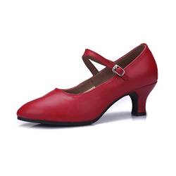 DorkasDE Damen Mädchen Tanzschuhe Latein Ballroom Tanz Schuhe Gummi Sohle mit 5.5cm Absatz von DorkasDE