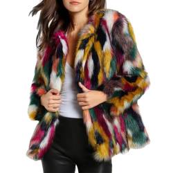 DorkasDE Damen Pelz Mantel Fellmantel Kunstpelz Jacke Warm Winterjacke von DorkasDE