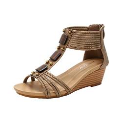 DorkasDE Damen Sandalen Sommerschuhe Bohemia Sandalen Strandschuhe von DorkasDE