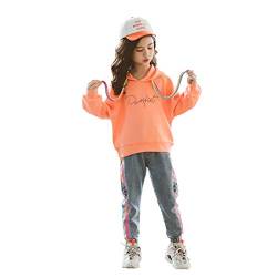 DorkasDE Kinder Mädchen Trainingsanzug Freizeit Sport Anzug Herbst Kapuzenpullover und Hose von DorkasDE