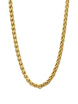 Damen Halskette aus Edelstahl 18 K gold vergoldet, 43-48 cm Länge, verstellbar Schmuck wasserfest Kette Geschenk für Damen(Gold) von Dorosé