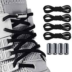 Dorzu 2 Paar Schnürsenkel ohne binden, Elastische Schnürsenkel mit Metallkapseln ohne binden, Flexible Schnürsenkel für Sneaker, Laufschuhe, Sporschuhe von Dorzu