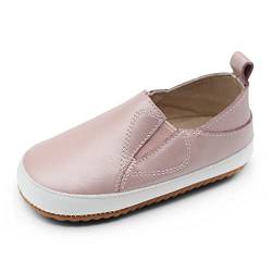 Dotty Fish sportliche Lederschuhe für Kinder. Jungen Mädchen Slip On Sportschuhe. Lauflernschuhe. Rosa Slip On Kinderschuhe rutschfest (21 EU) 5 von Dotty Fish