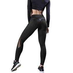 Doublehero Jogginghose Damen Yogahose Yogaposition Naht Sexy-Leggings Mesh-Jogginghose für Frauen Jogginghose Leggins Mit von Doublehero