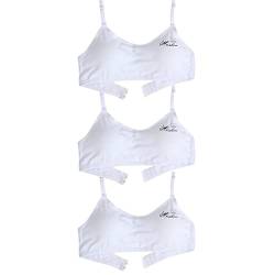 Doublehero Kinder Mädchen Unterwäsche Einstellbare Top-BH Weste Teenager weiche Baumwolle Cartoon Kein stahlring Student einstellbare Dessous Underwear Kleidung (65-75CM, Gruppe B-3 Stücke) von Doublehero