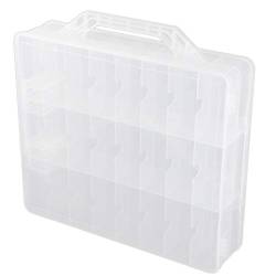 48 Zellen 2-Lagiger Nagellack Organizer Portable Clear Nail Supplies Handarbeit Aufbewahrungsbox Verstellbarer Aufbewahrungskoffer von Doumneou