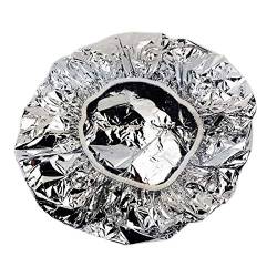 Wärmedämmende Aluminiumfolie Hut Elastische Badekappe für Frauen Haar Badezimmer Silber von Doumneou