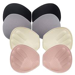 Douzi BH Einlagen Bra Pads 4 Paar herausnehmbaren Sport BH, Bikinis Unterwäsche Einsätze Pads von Douzi