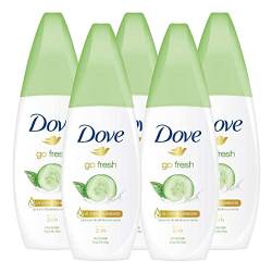 5 x Dove Deodorant Go Fresh Spray Vapo ohne Gas mit Gurken und Grüntee Antitranspirant – 5 Flaschen à 75 ml von Dove