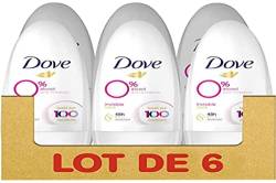Dove Deodorant für Damen, 0% unsichtbar, gegen Reizungen und Fingerabdrücke, ohne Alkohol, Schutz & Pflege 48 Stunden (6 x 50 ml) von Dove