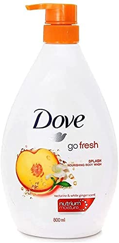 Dove Go Fresh Duschgel mit Pumpe, tiefenpflegend, Nektarin- und Ingwerduft, 800 ml, 3 Stück von Dove