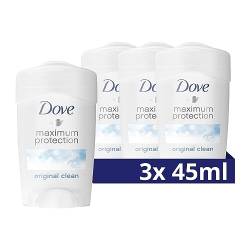 Dove Maximum Protection Deo-Creme Original Clean Anti-Transpirant mit wissenschaftlich nachgewiesenem Schutz vor Achselnässe 45 ml 3 Stück von Dove