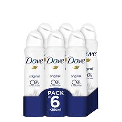 Dove Original Deodorant, 0% Aluminium, 6 x 150 ml, insgesamt: 900 ml von Dove