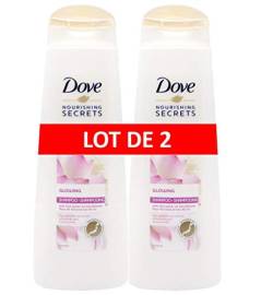 Dove Shampoo – Glowing Lotusblume - für seidiges und glattes Haar, 2er Pack (2 x 250 ml) von Dove