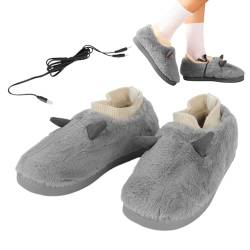 Dovxk Beheizte Hausschuhe,Elektrisch beheizter Fußwärmer - Elektrischer Fußwärmer für mikrowellengeeignete Hausschuhe, beheizte Schuhe und Stiefel für Weihnachten, Männer, Frauen, Zuhause von Dovxk
