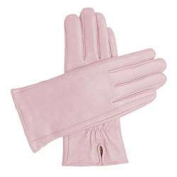 Downholme – Klassische Lederhandschuhe mit Innenfutter aus Kaschmir – für Damen (Rosa, L) von Downholme