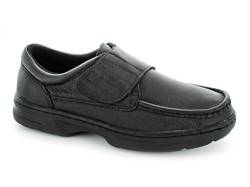 Dr Keller Texas Herren Schuhe Leder Klettverschluss, breite Passform Schwarz, schwarz - schwarz - Größe: 46 von Dr Keller