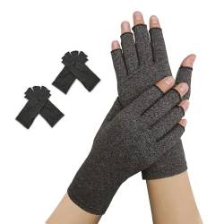 Von Ärtzten Entworfen, Kompressionshandschuhe/Athrose Handschuhe, Handbandage für Sehnenscheidenentzündung und Arthritis, Bequeme und Stützende Fingerlose Arthritis Handschuhe [Paar, XS] von Dr. Arthritis