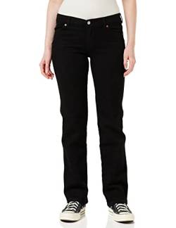 Dr Denim Damen Dixy Straight Jeans, Solid Black, L/32 von Dr. Denim