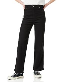 Dr Denim Damen Moxy Straight Jeans, Solid Black, M/30 von Dr. Denim