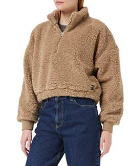 Dr. Denim Damen Sanne Teddy Pullover, Nougat, L von Dr. Denim