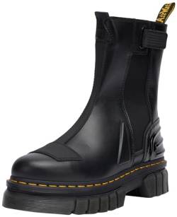 DR. MARTENS Damen Audrick Chelsea Hi Boots, Black Nappa Lux & Black Ajax & Black Soft Patent Pu, 42 EU von Dr. Martens