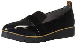 Dr. Scholl's Shoes Damen Webster Slipper, Schwarzes Lack/Mikrofaser, 37 EU Weit von Dr. Scholl's Shoes