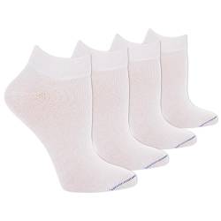 Dr. Scholl's Damen Diabetes & Circulatory Low Cut 4 Paar Lässige Socke, reines Weiß, Einheitsgröße (4er Pack) von Dr. Scholl's