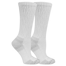 Dr. Scholl's Women's Advanced Relief 2-Pair Crew Socks Casual, White/Gray, Shoe Size: 2-8 UK (Pack of 2) von Dr. Scholl's