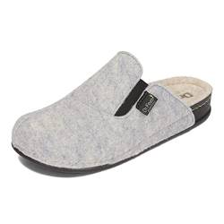 Dr.Feet anatomic Damen Filz Hausschuhe Natürlicher Schafwolle Polyurethan-Sohle Wool Slippers 36-42 EU (Grau, eu_Footwear_Size_System, Adult, Women, Numeric, medium, Numeric_37) von Dr.Feet anatomic