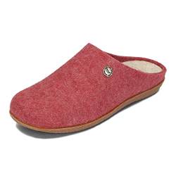 Dr.Feet anatomic Damen Filz Hausschuhe Natürlicher Schafwolle Thermoplastic Rubber-Sohle Wool Slippers 36-42 EU (Rosa, eu_Footwear_Size_System, Adult, Women, Numeric, medium, Numeric_37) von Dr.Feet anatomic