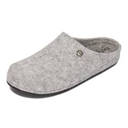 Dr.Feet anatomic Herren Filz Hausschuhe Natürlicher Schafwolle Polyurethan-Sohle Grau Graphite Wool Slippers 41-47 EU (Grau, eu_footwear_size_system, adult, men, numeric, medium, numeric_42) von Dr.Feet anatomic