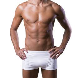 Dr.Walt Herren Boxer-Shorts Unterwäsche Produziert mit Sport Technische Garne Super Confortable Nahtlos, Haut Immer trocken, kein Bügeln, Weiß, Größe L/XL von Dr.Walt