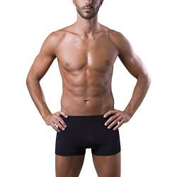 Dr.Walt Herren Boxer-Shorts Unterwäsche Produziert mit Sport Technische Garne Super Confortable Nahtlos, Haut Immer trocken, kein Bügeln-S-Black von Dr.Walt