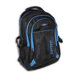 DrachenLeder Damen Herren Sporttasche Rucksack schwarz blau Synthetik OTJ605B Synthetik Notebooktasche von DrachenLeder