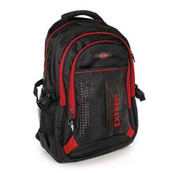 DrachenLeder Damen Herren Sporttasche Rucksack schwarz rot Synthetik OTJ605R Synthetik Notebooktasche von DrachenLeder