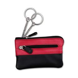 Mini Leder Geldbörse Etui schwarz pink Schlüsseltasche DrachenLeder D4OPS905P Schlüsseltasche von DrachenLeder